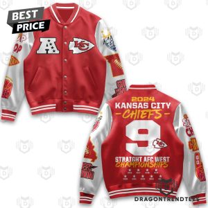 Kansas City Chiefs 2024 Straight Afc Fast Championship Baseball Jacket