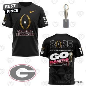 Georgia Bulldogs 2025 National Championship Go Dawgs 3D T-Shirt