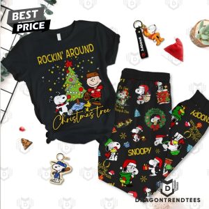 Snoopy Rockin Around Christmas Pajamas Set