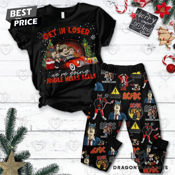 AC DC Get In Loser We Are Going Jingle Hells Bells Pajamas Set