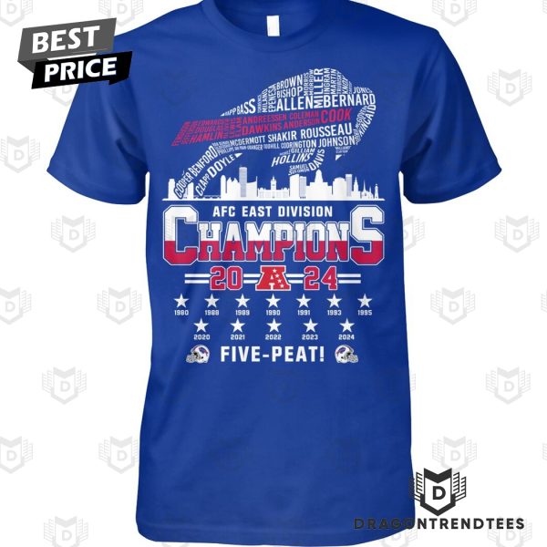 AFC East Division Champions 2024 Buffalo Bills Five -Peat Unisex T-Shirt