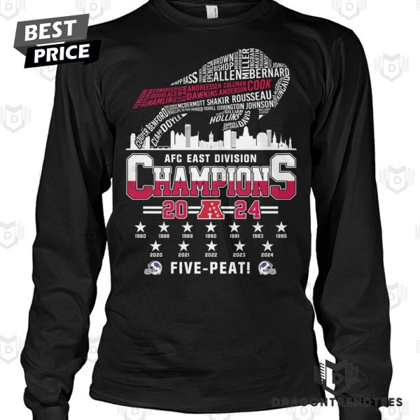 AFC East Division Champions 2024 Buffalo Bills Five -Peat Unisex T-Shirt