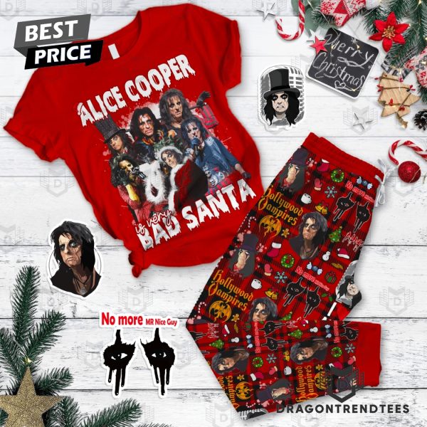 Alice Cooper Is Very Bad Santa Pajamas Set