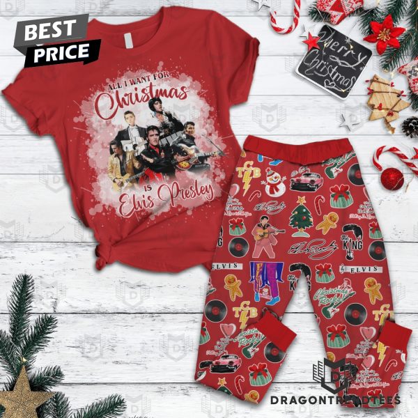 All I Want For Christmas Elvis Presley Pajamas Set