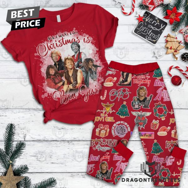 All I Want For Christmas Is Bon Jovi Pajamas Set