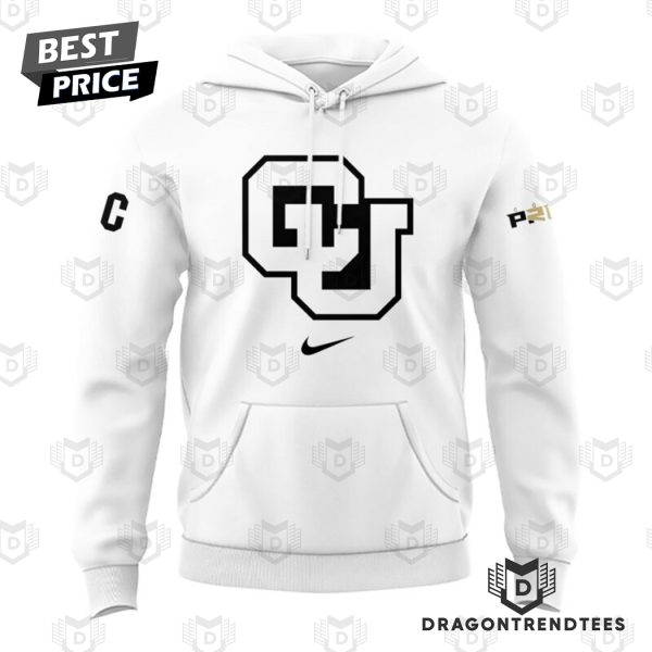 All White Coach Prime Colorado Buffaloes Hoodie