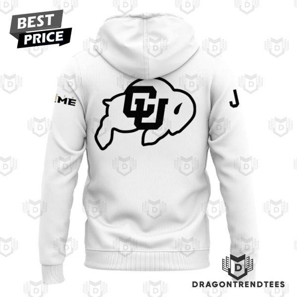 All White Coach Prime Colorado Buffaloes Hoodie