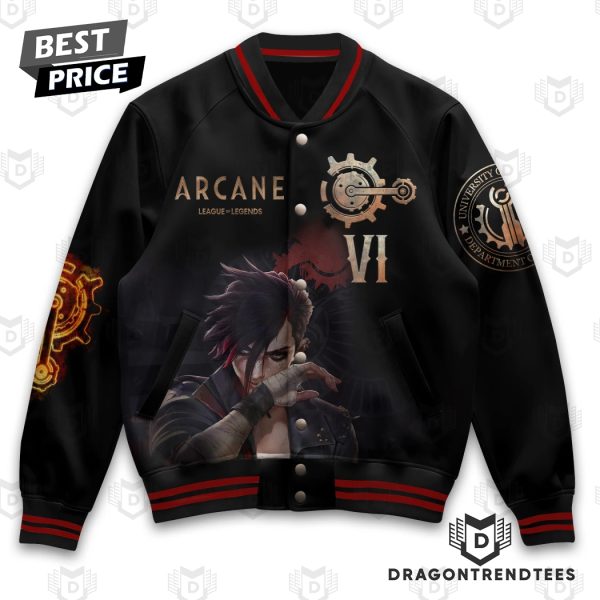 Arcane League Of Legends Punch First Baseball Jacket