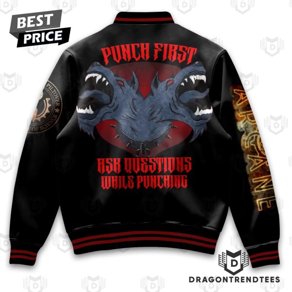 Arcane League Of Legends Punch First Baseball Jacket