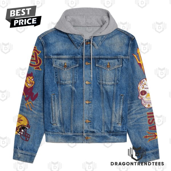 Arizona State Sun Devils – Fork Em Devils Hooded Denim Jacket