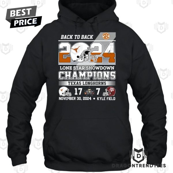 Back To Back 2024 Lone Star Showdown Champions Texas Longhorns Unisex T-Shirt