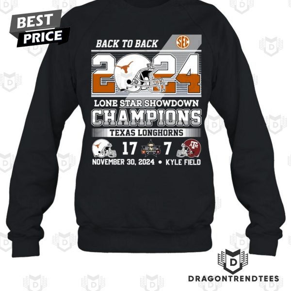 Back To Back 2024 Lone Star Showdown Champions Texas Longhorns Unisex T-Shirt