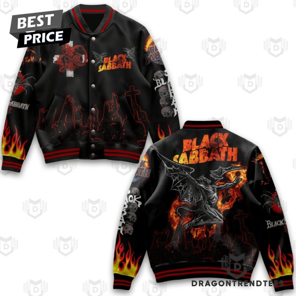 Black Sabbath Logo Design Baseball Jacket