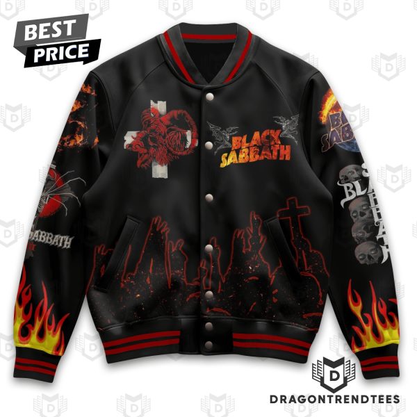 Black Sabbath Logo Design Baseball Jacket