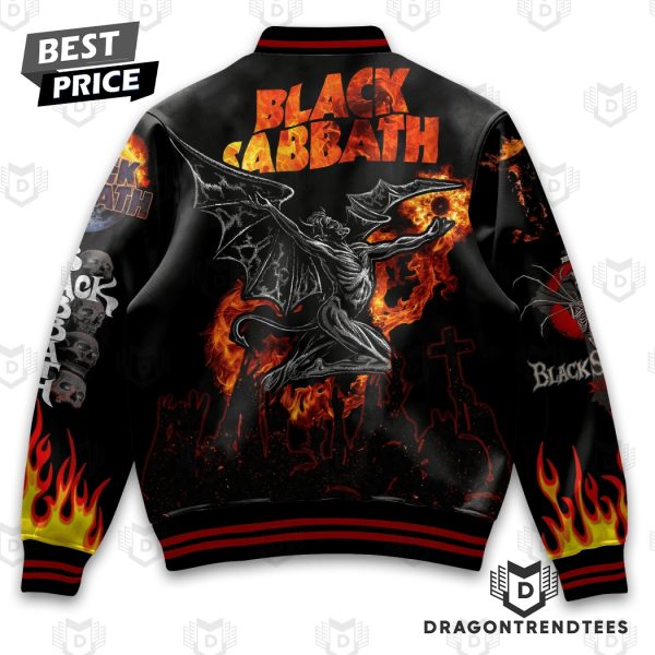 Black Sabbath Logo Design Baseball Jacket