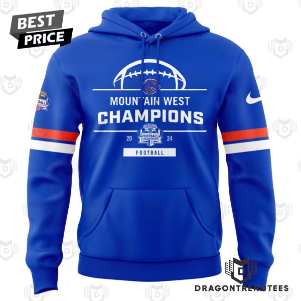 Boise State Broncos 2024 Mountain West Conference Champions Back To Back Hoodie