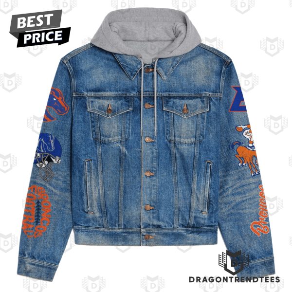 Boise State Broncos Football – Broncos Nation Bleed Blue Hooded Denim Jacket