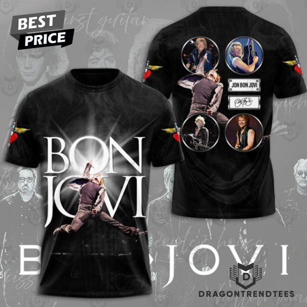 Bon Jovi My First Guitar Siganture 3D T-Shirt