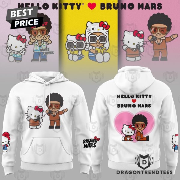 Bruno Mars x Hello Kitty Special White Hoodie