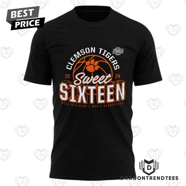 Clemson Tigers 2024 Sweet Sixteen Division Men Basketball 3D T-Shirt