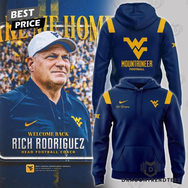 Coach Rich Rodriguez West Virginia Mountaineers Football Hoodie