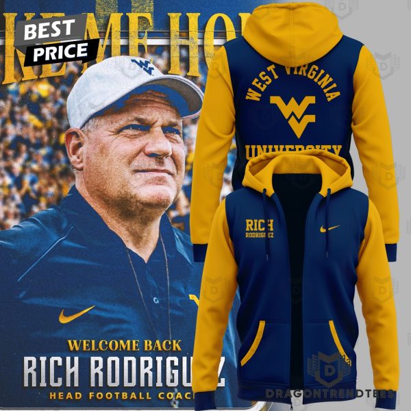 Coach Rich Rodriguez West Virginia Mountaineers Football Zip Hoodie