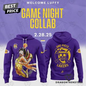 Los Angeles Lakers x One Piece Night Purple Hoodie