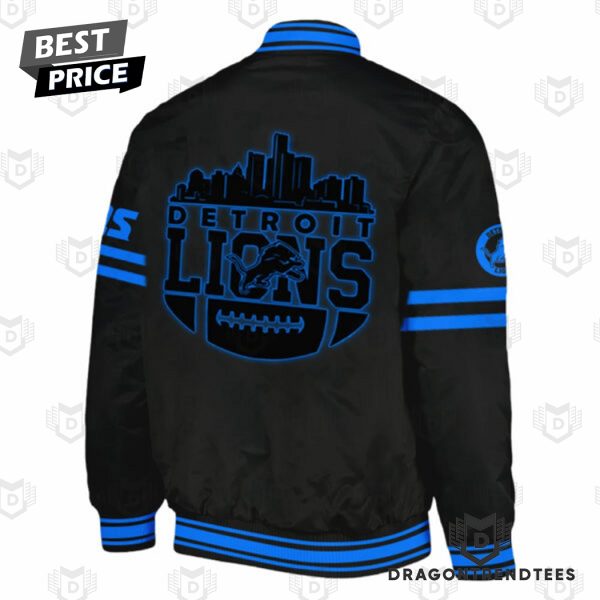 Detroit Lions Back In Black Baseball Jacket