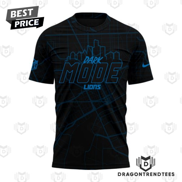 Detroit Lions Back In Black Design 3D T-Shirt