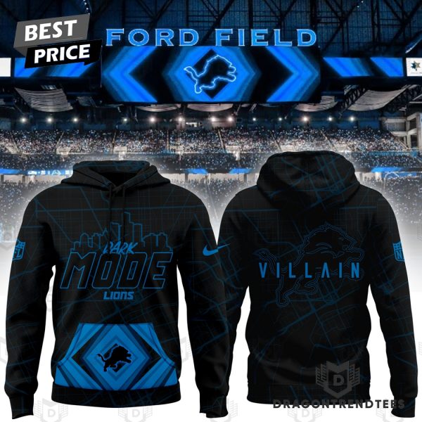 Detroit Lions Back In Black Design Hoodie