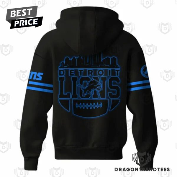 Detroit Lions Back In Black Design Logo Hoodie