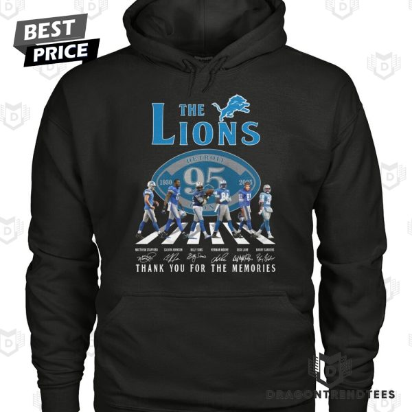 Detroit Lions – The Lions 95Year 1930-2025 Signature Thank You For The Memories Unisex T-Shirt