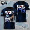 Detroit Lions Play Offs 2024 Black 3D T-Shirt – Blue