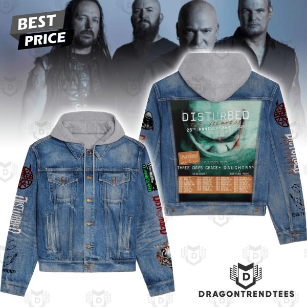 Disturbed -The Sickness 25th Anniversary Tour Hooded Denim Jacket