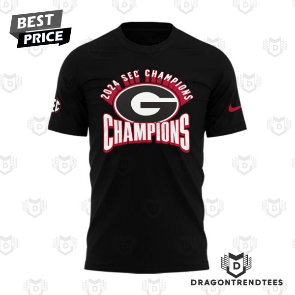 Georgia Bulldogs 2024 SEC Champions Top Dawgs 3D T-Shirt