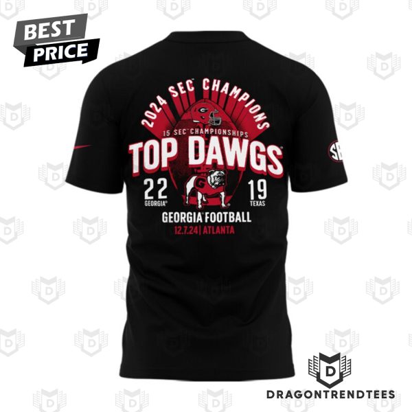 Georgia Bulldogs 2024 SEC Champions Top Dawgs 3D T-Shirt