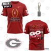 Georgia Bulldogs College Football Playoff Go Dawgs 3D T-Shirt