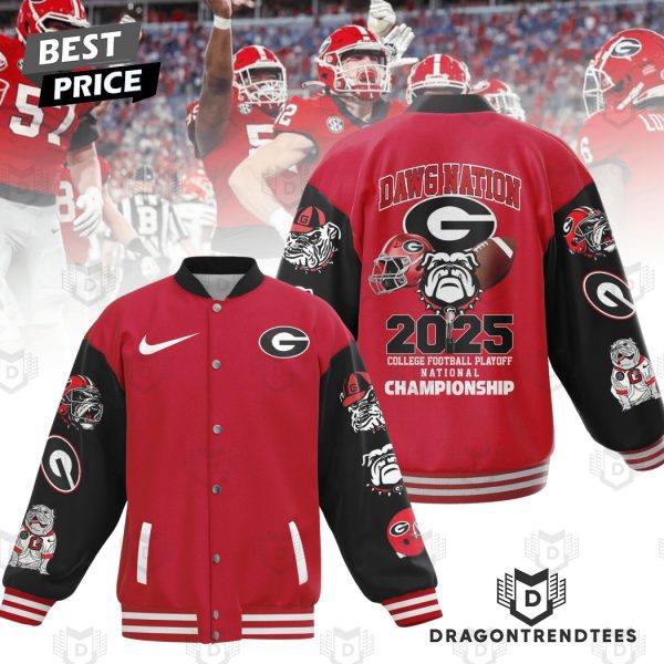 Georgia Bulldogs – Dawg Nation 2025 Playoff Championship Baseball Jacket