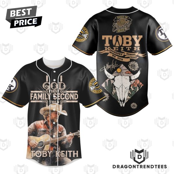 God First Family Second Then Toby Keith Baseball Jersey