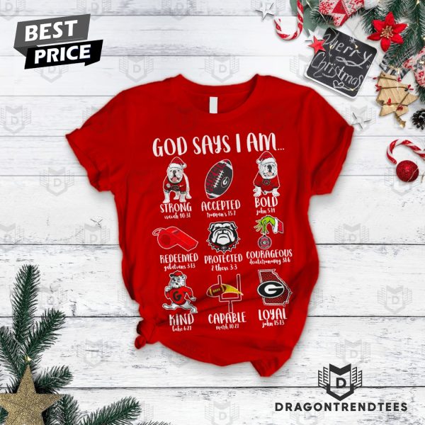 God Says I Am Georgia Bulldogs Pajamas Set