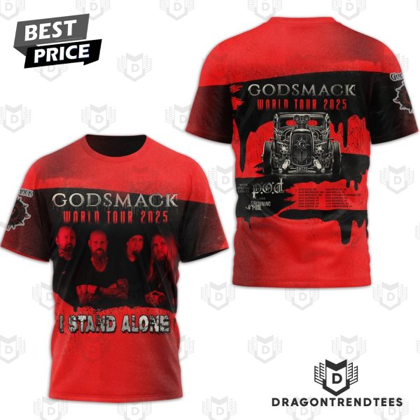 Godsmack World Tour 2025 I Stand Alone 3D T-Shirt