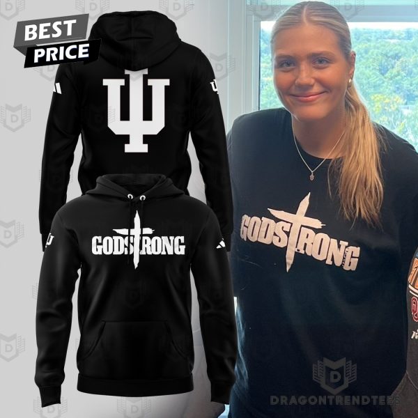 Godstrong Indiana Hoosiers Logo Design Hoodie – Black