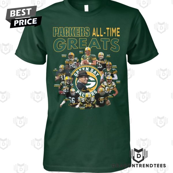 Green Bay Packers All Time Greats Signature Unisex T-Shirt