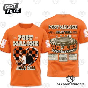 Post Malone With Jelly Roll 2025 Tour 3D T-Shirt