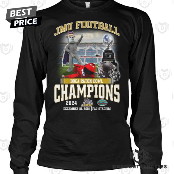 James Madison Dukes 2024 Boca Raton Bowl Champions Unisex T-Shirt