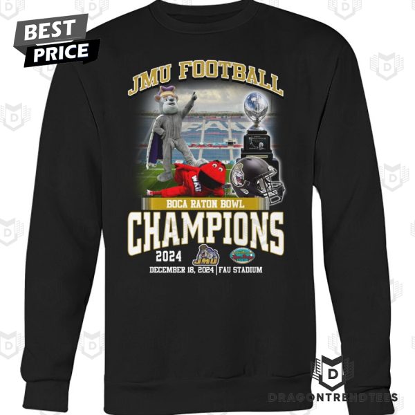 James Madison Dukes 2024 Boca Raton Bowl Champions Unisex T-Shirt