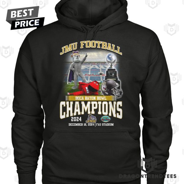 James Madison Dukes 2024 Boca Raton Bowl Champions Unisex T-Shirt