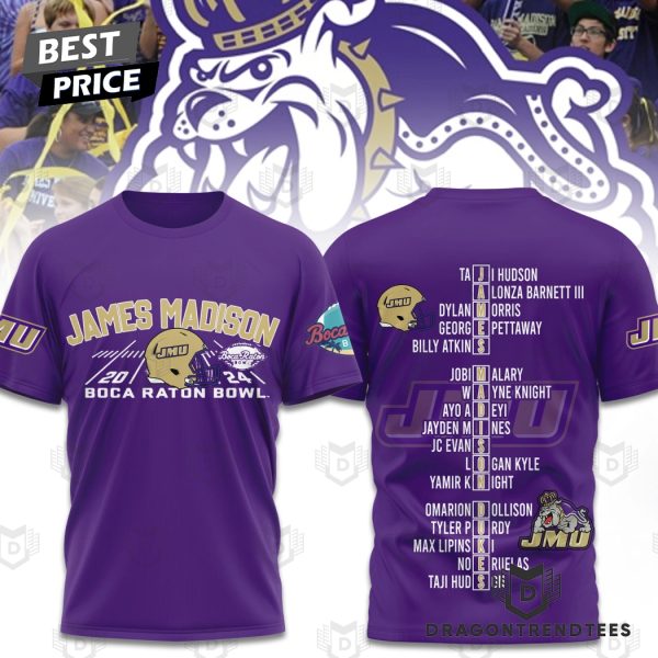 James Madison Dukes 2024 Raton Bowl 3D T-Shirt