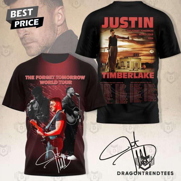 Justin Timberlake The Forget Tomorrow World Tour Signature 3D T-Shirt