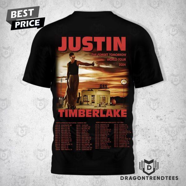 Justin Timberlake The Forget Tomorrow World Tour Signature 3D T-Shirt